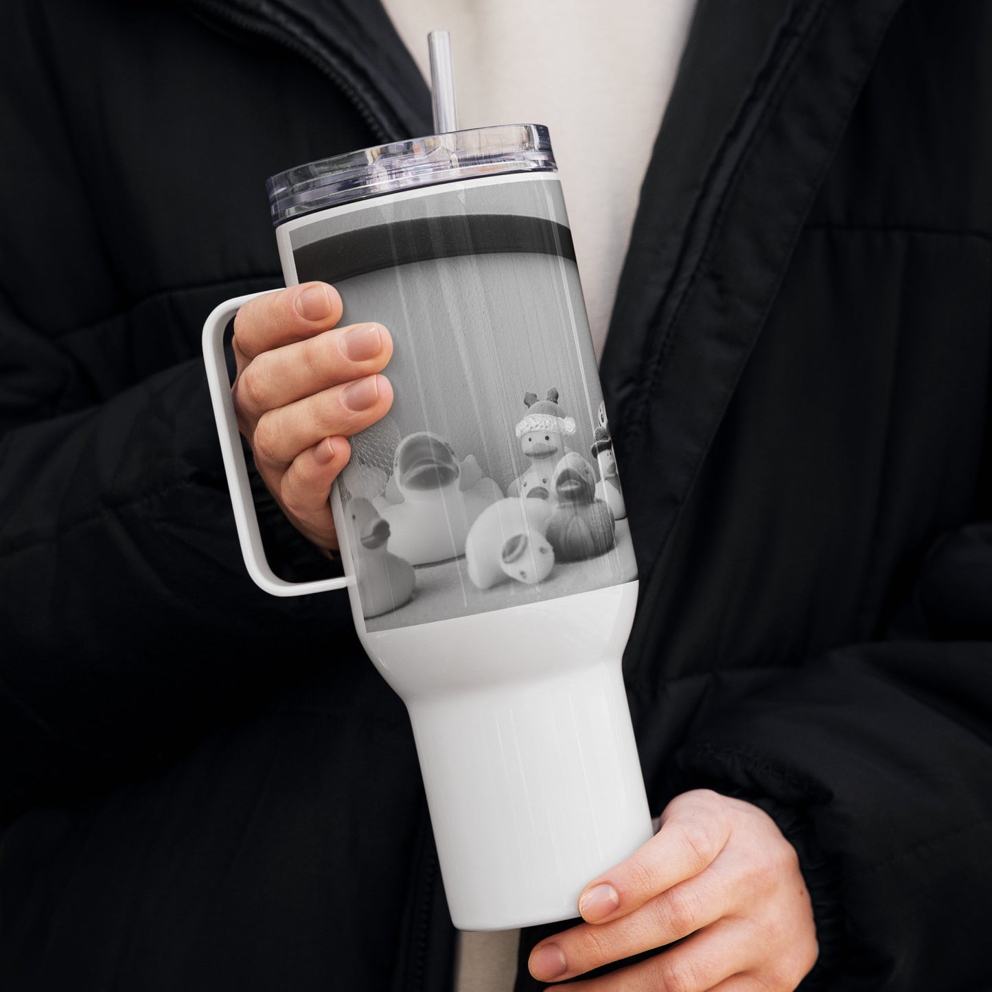 Ducky Travel mug with a handle